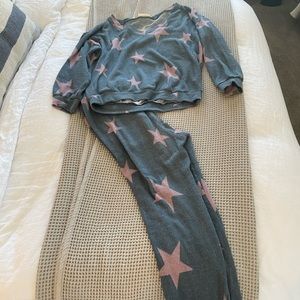 Matching set - with pink stars